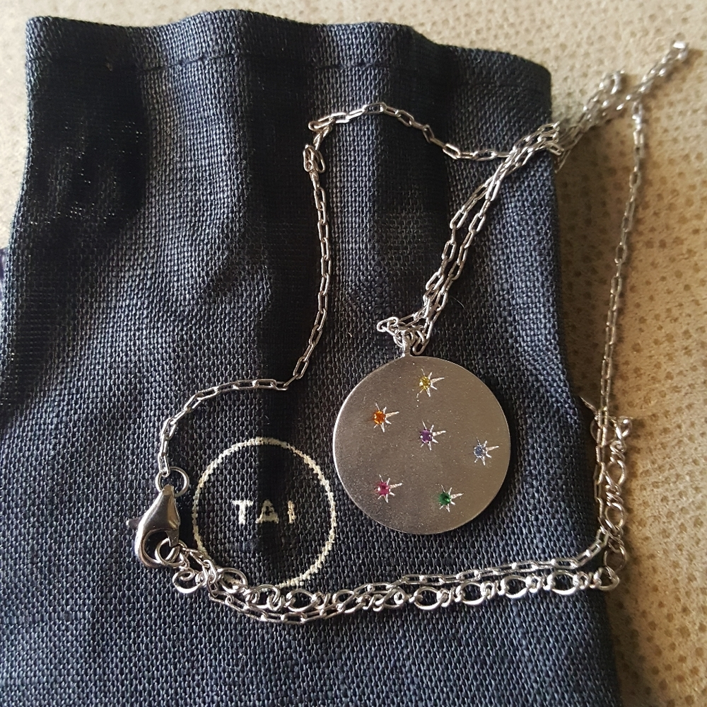 TAI silver medallion pendant necklace